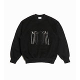 OVERSIZE MOSOON-EMBROIDERED SWEATSHIRT · BLACK